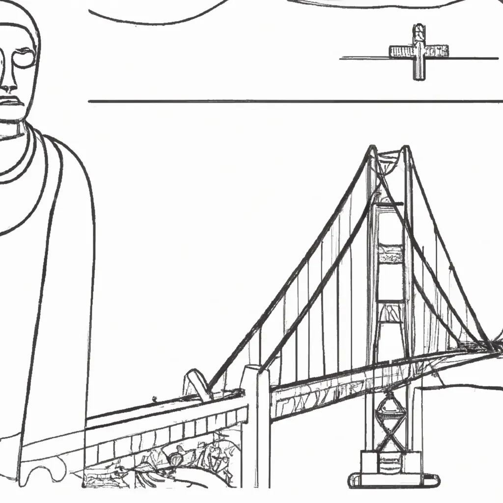 desenhos ponte golden gate imprimir pintar 11