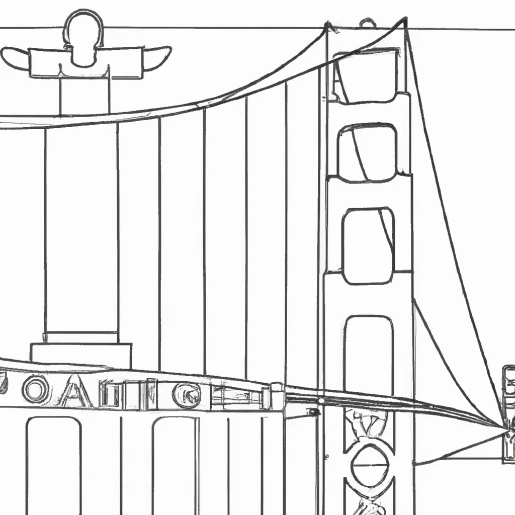 desenhos ponte golden gate imprimir pintar 12