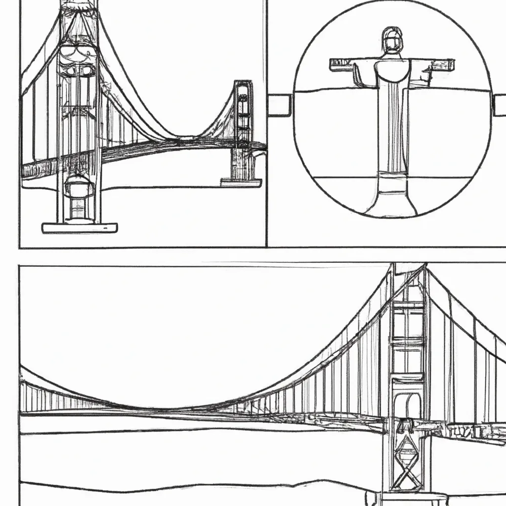 desenhos ponte golden gate imprimir pintar 14