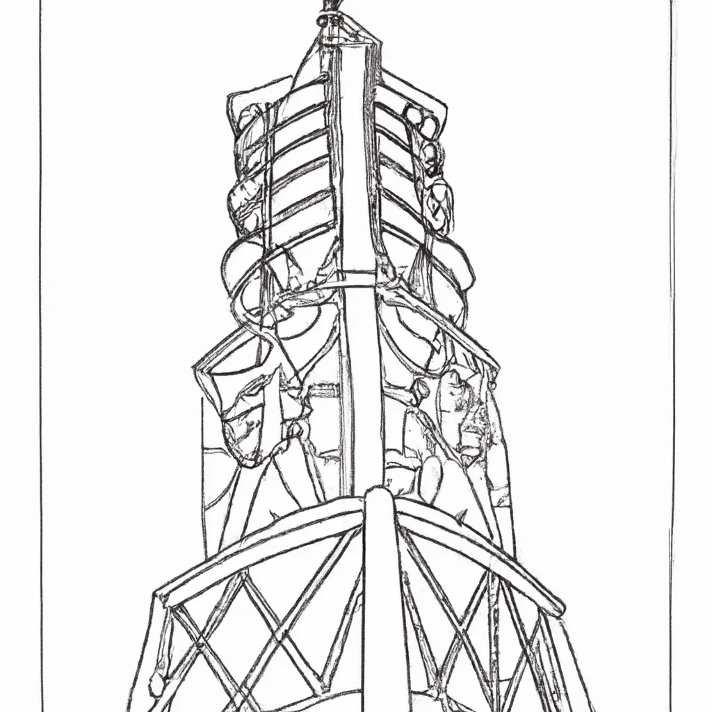 torre shanghai desenhos imprimir pintar 2