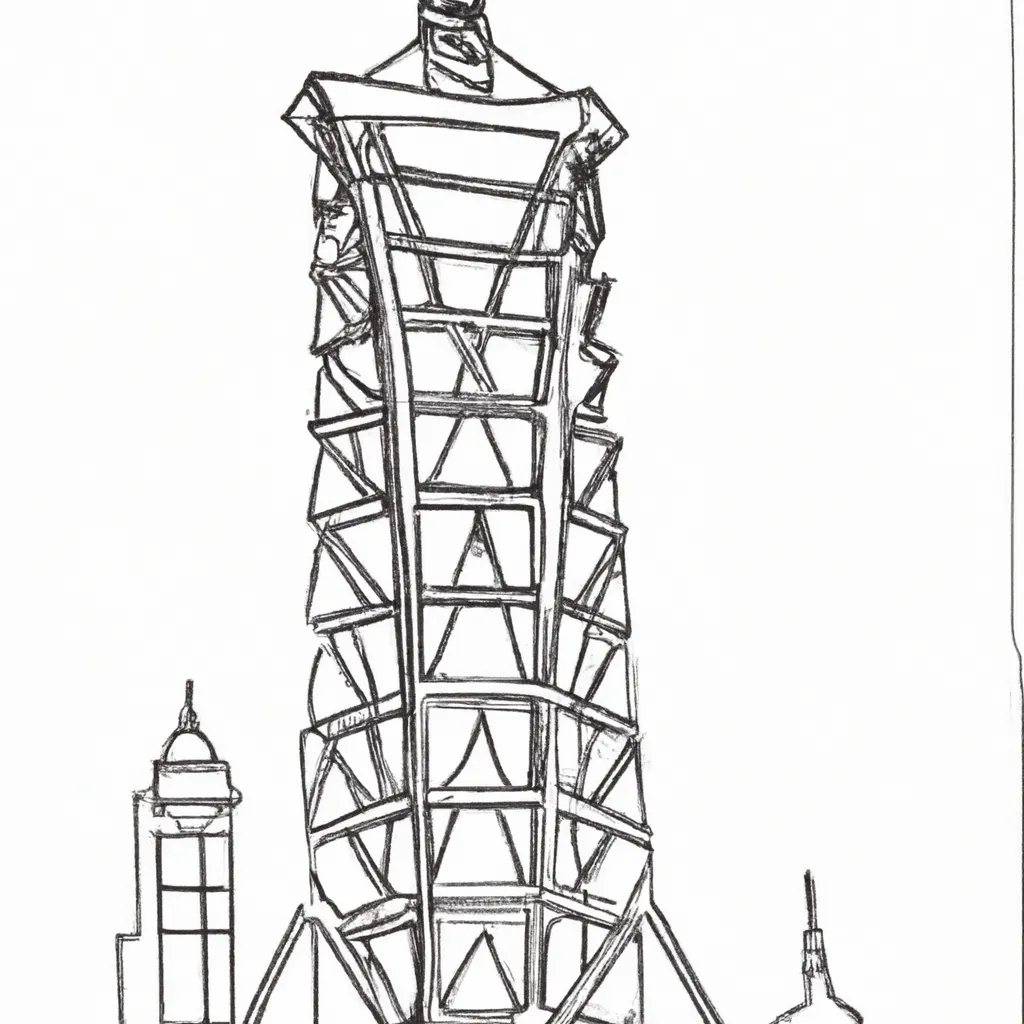 torre shanghai desenhos imprimir pintar 14