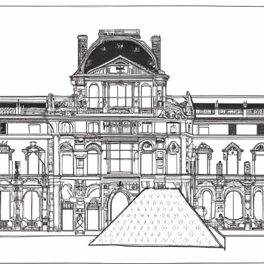 palacio louvre desenhos imprimir pintar 1 palacio louvre desenhos imprimir pintar 1