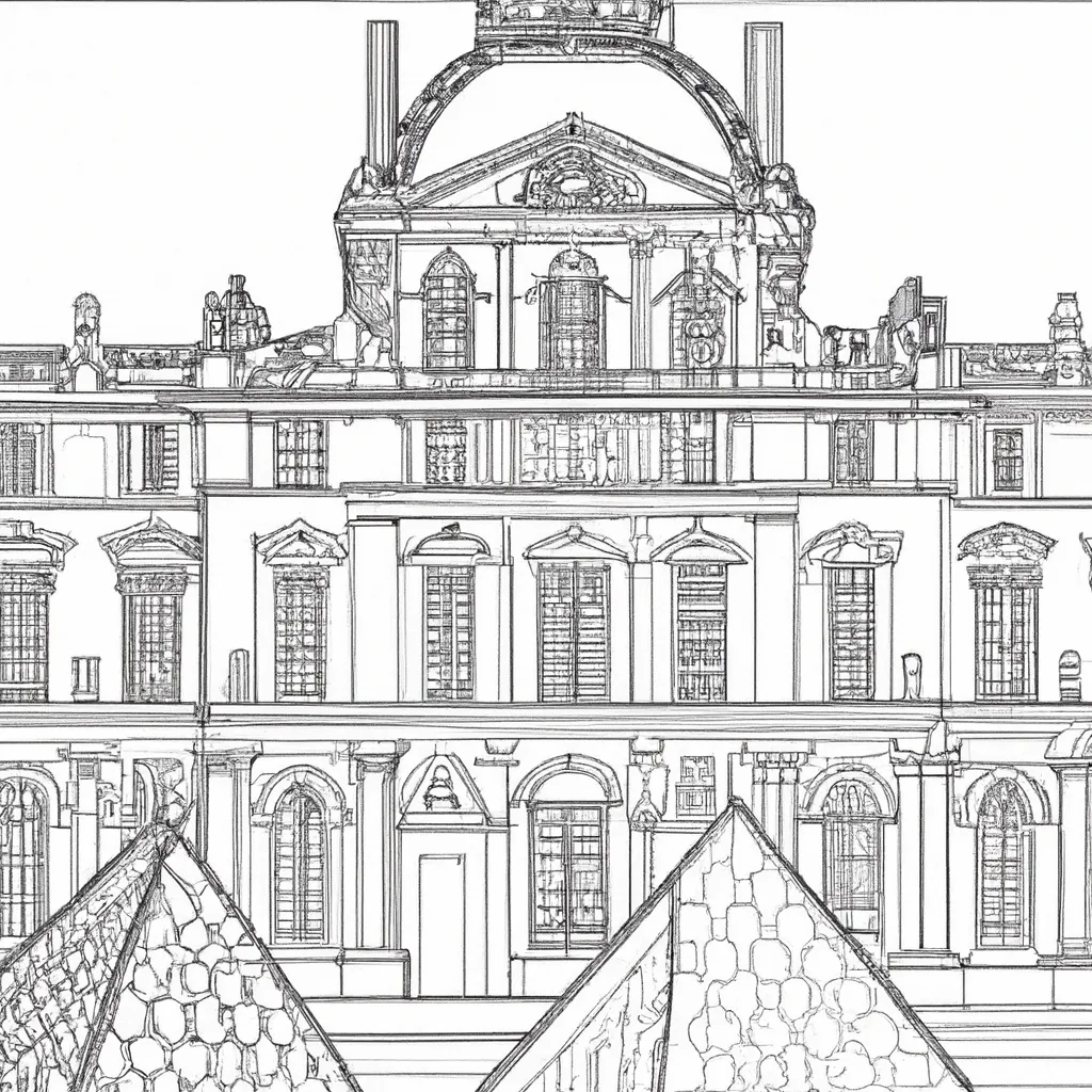 palacio louvre desenhos imprimir pintar 5 palacio louvre desenhos imprimir pintar 5