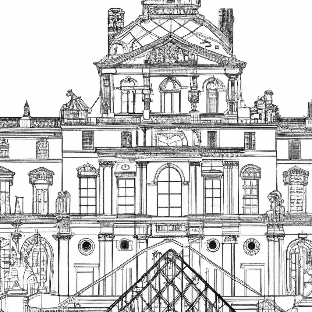 palacio louvre desenhos imprimir pintar 7 palacio louvre desenhos imprimir pintar 7
