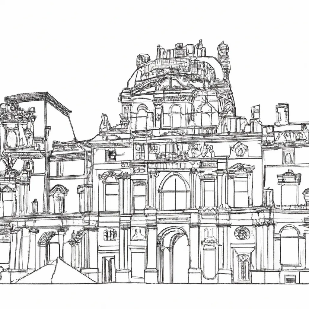 palacio louvre desenhos imprimir pintar 10 palacio louvre desenhos imprimir pintar 10
