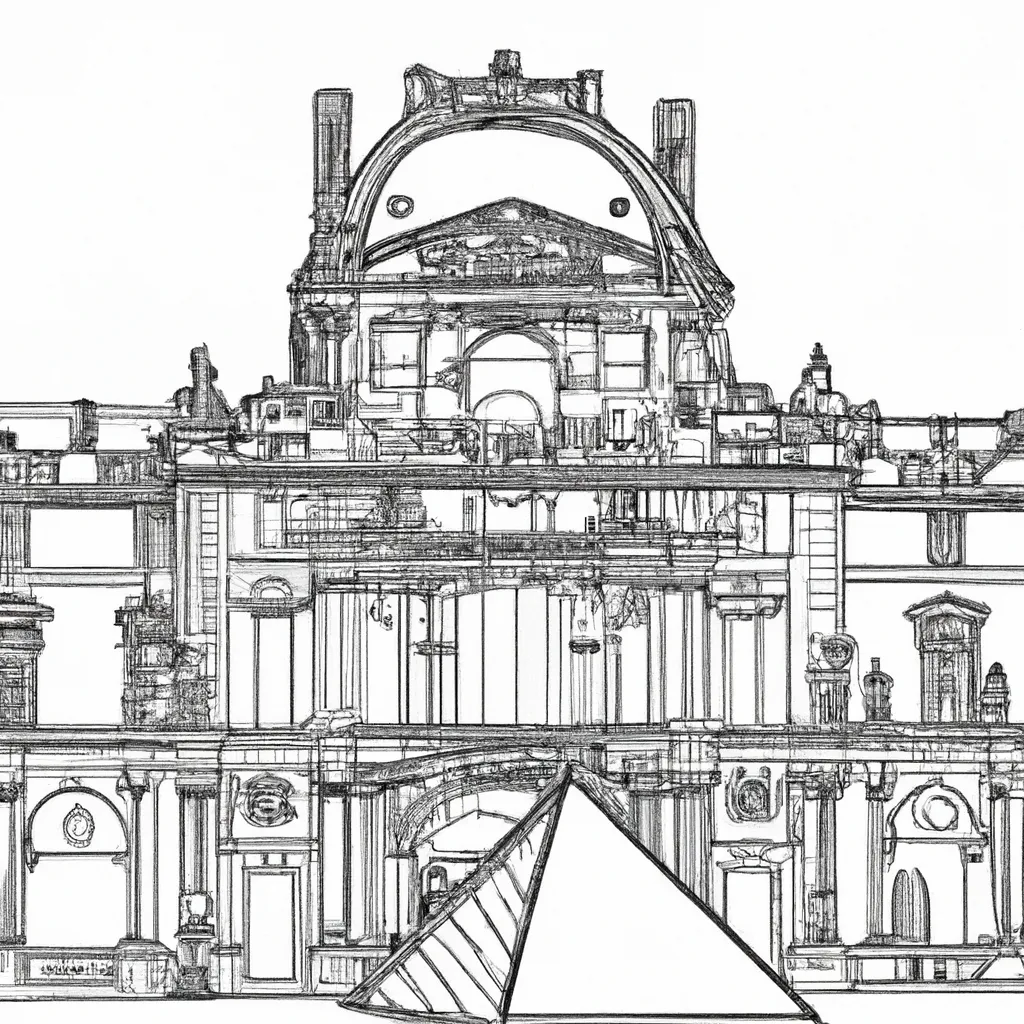 palacio louvre desenhos imprimir pintar 13 palacio louvre desenhos imprimir pintar 13