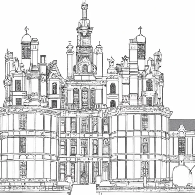 castelo chambord desenhos imprimir pintar castelo chambord desenhos imprimir pintar