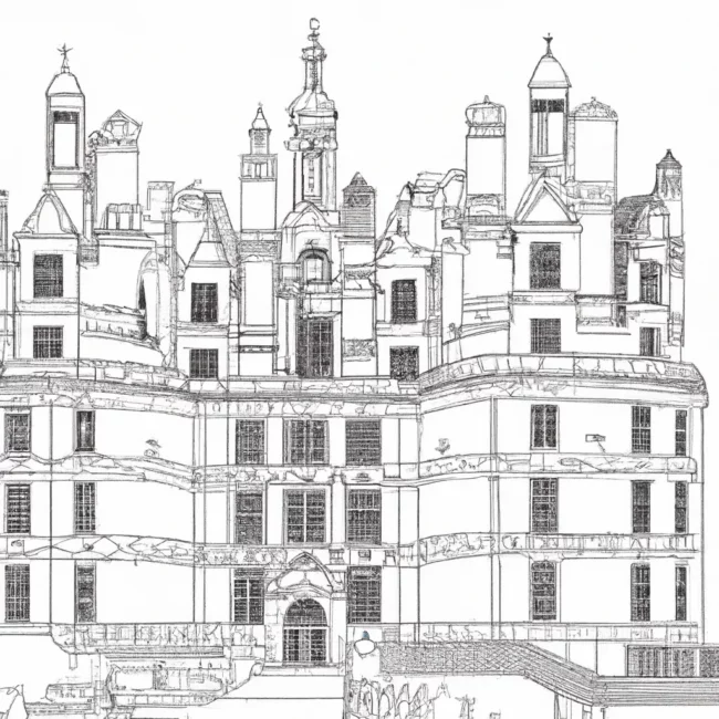 castelo chambord desenhos imprimir pintar 1 castelo chambord desenhos imprimir pintar 1