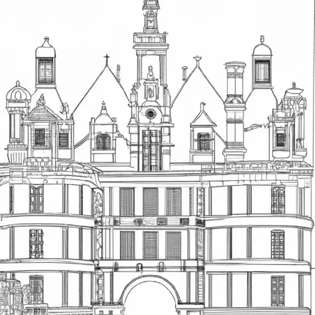 castelo chambord desenhos imprimir pintar 4 castelo chambord desenhos imprimir pintar 4