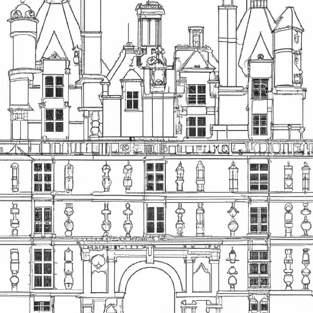 castelo chambord desenhos imprimir pintar 11