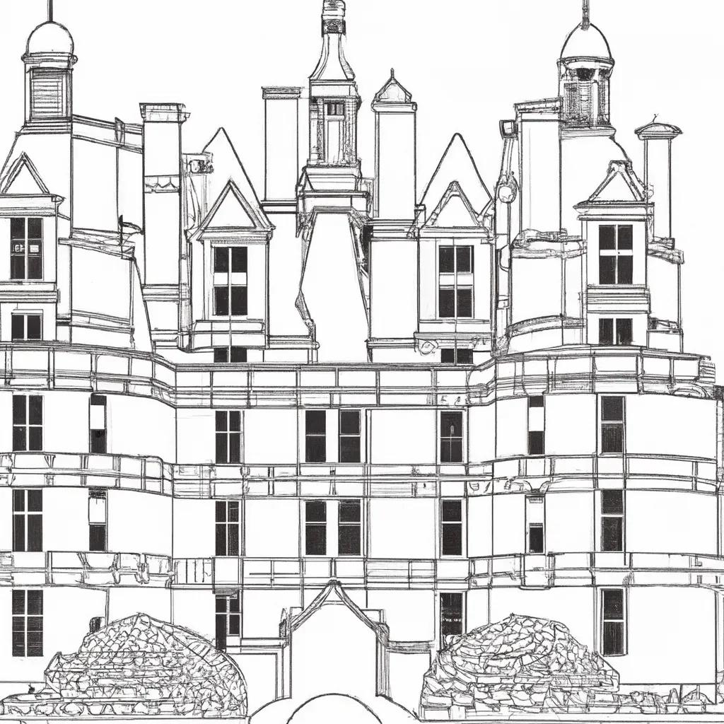 castelo chambord desenhos imprimir pintar 13