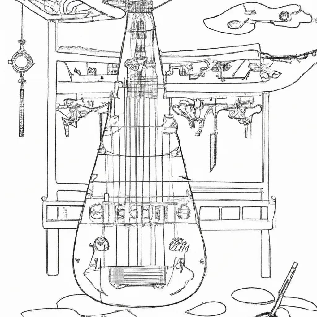 desenhos guzheng chines imprimir pintar 8