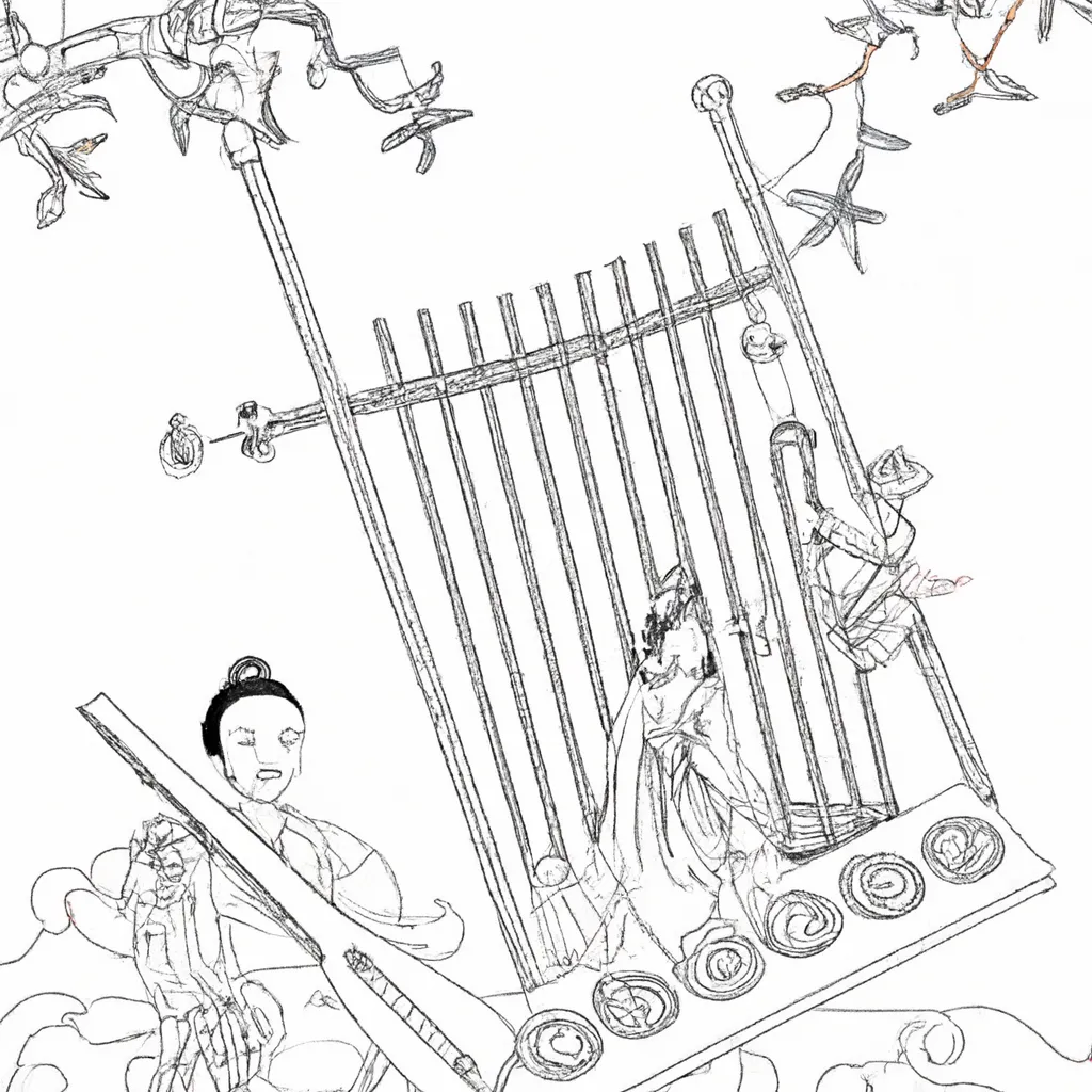desenhos guzheng chines imprimir pintar 9