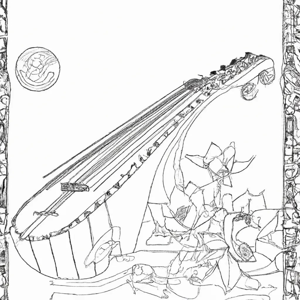 desenhos guzheng chines imprimir pintar 12