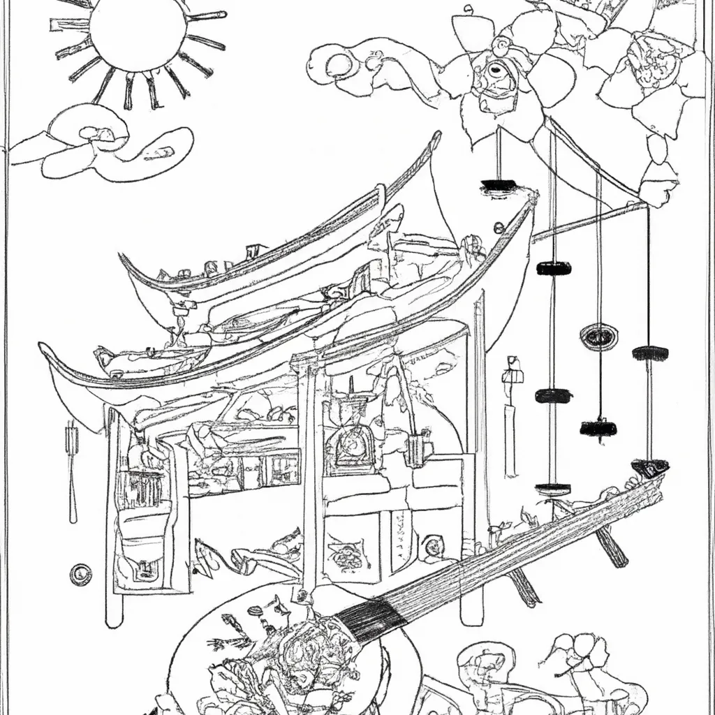 desenhos guzheng chines imprimir pintar 13