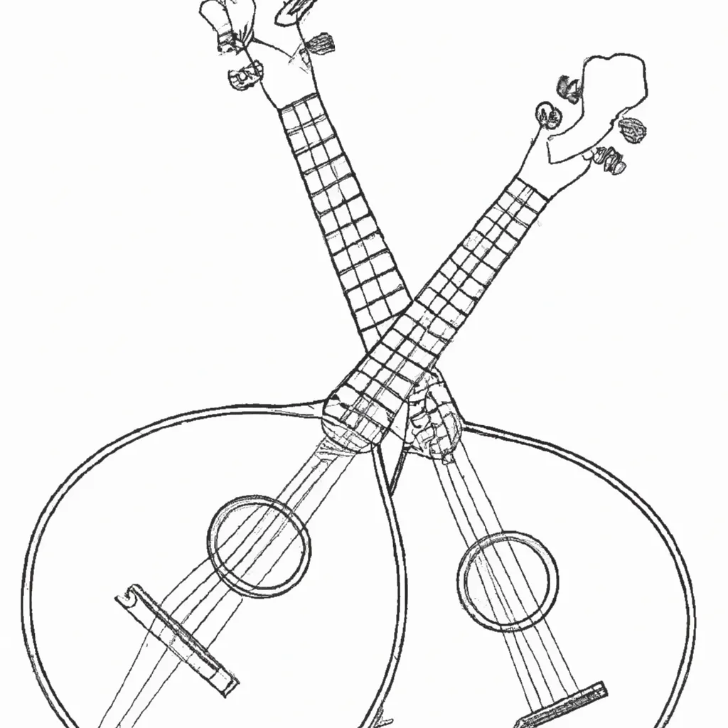 desenhos balalaika russo imprimir pintar trio cordas