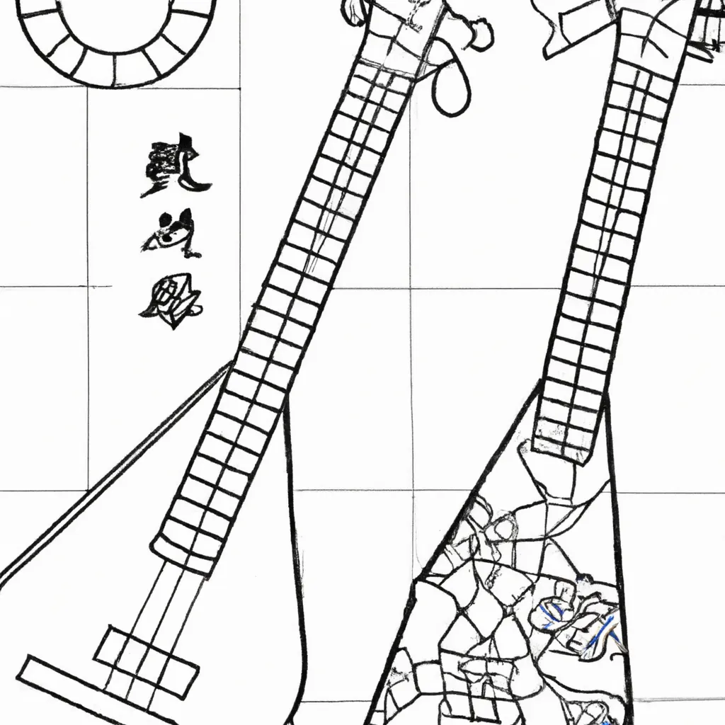 desenhos shamisen japones imprimir pintar 5