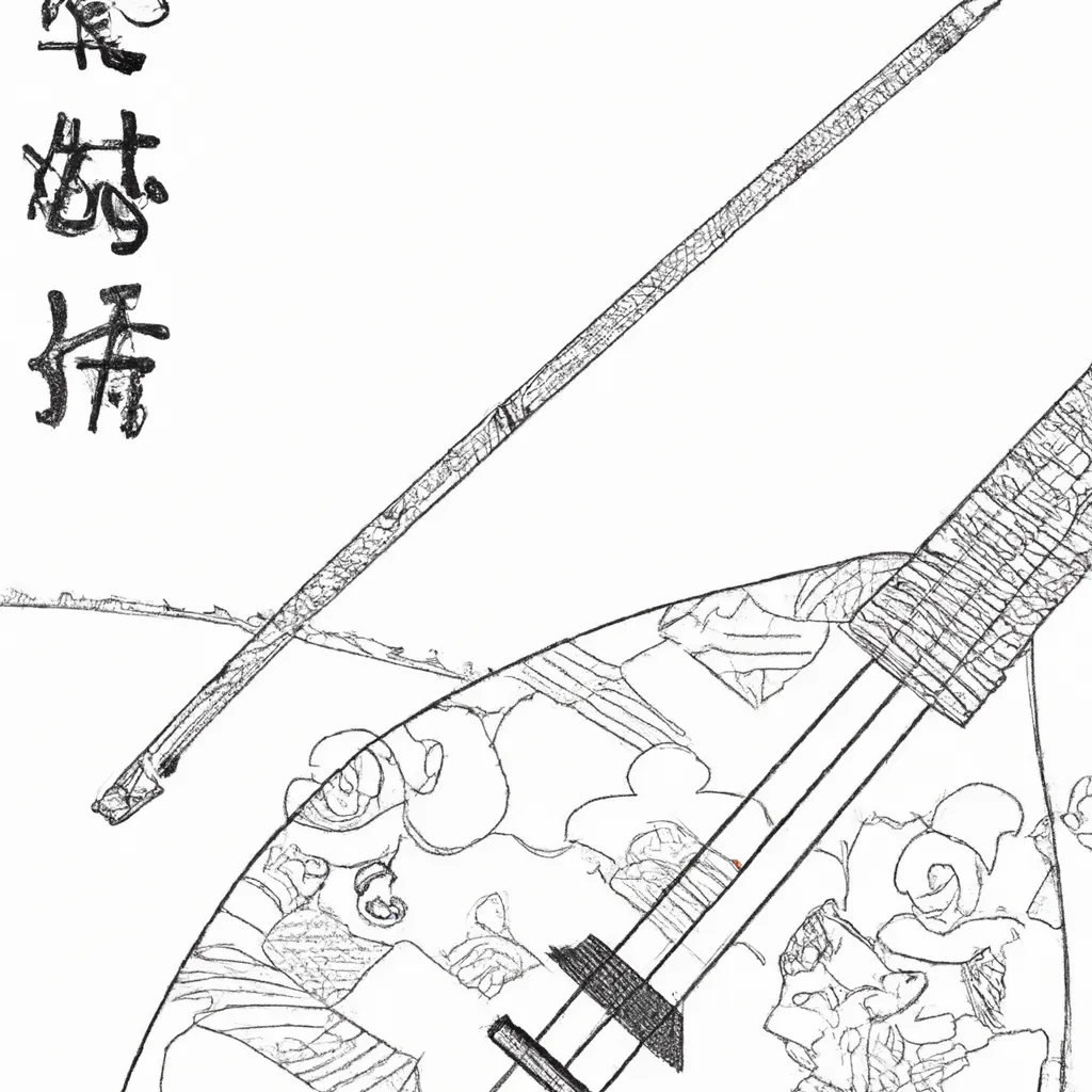 desenhos shamisen japones imprimir pintar 9