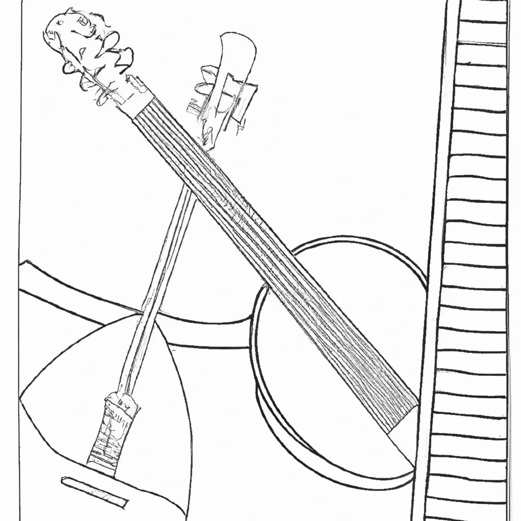desenhos shamisen japones imprimir pintar 12
