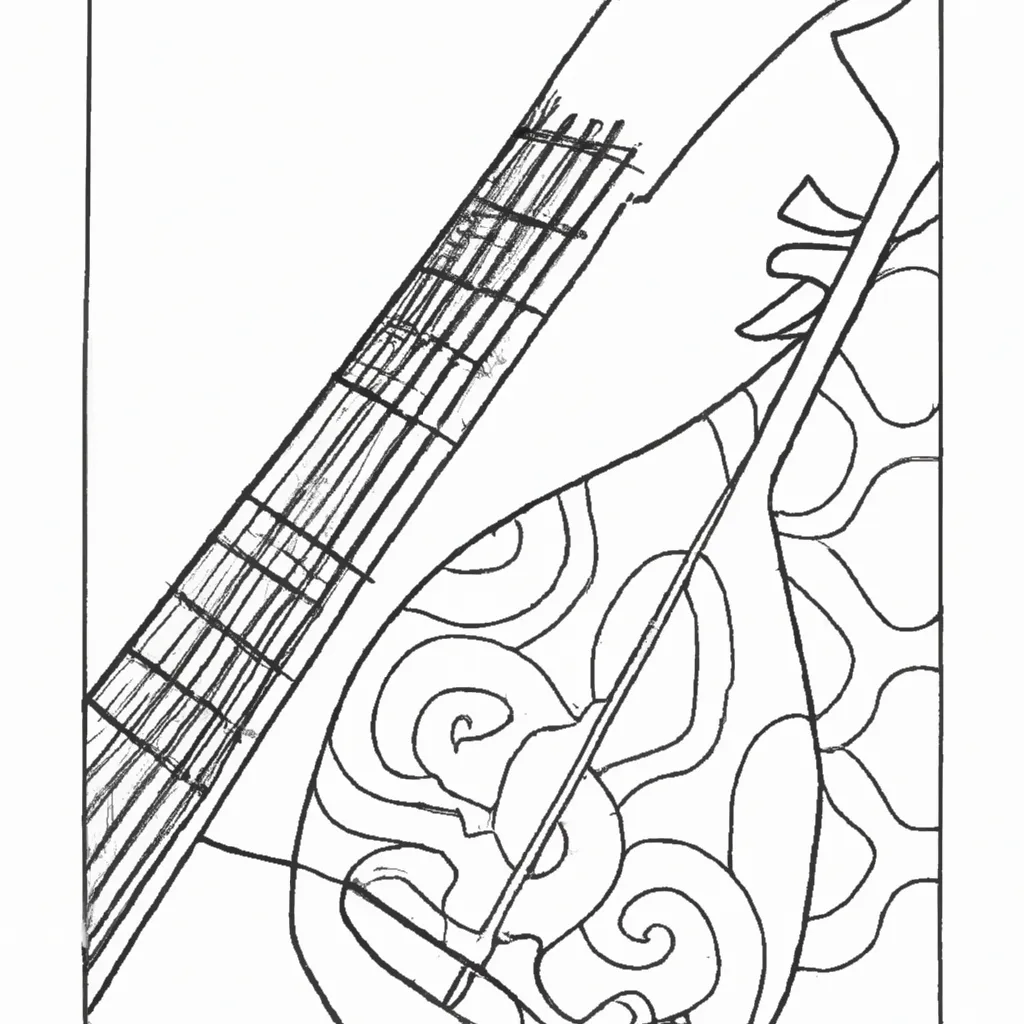 desenhos shamisen japones imprimir pintar 13