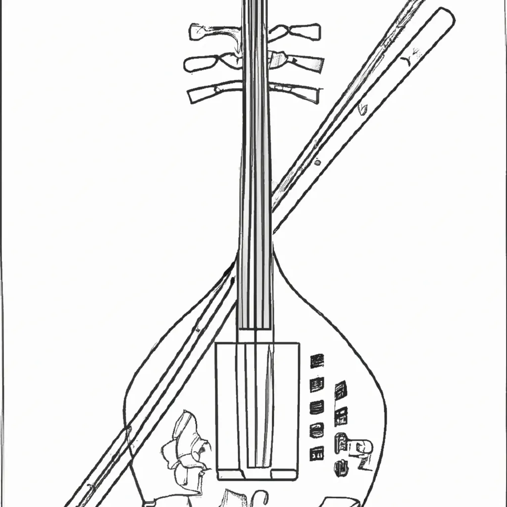 desenhos shamisen japones imprimir pintar 14