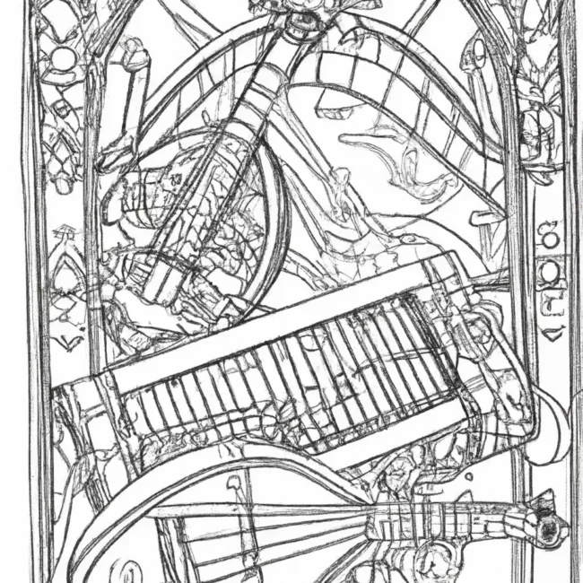desenhos hurdy gurdy imprimir pintar sons medievais