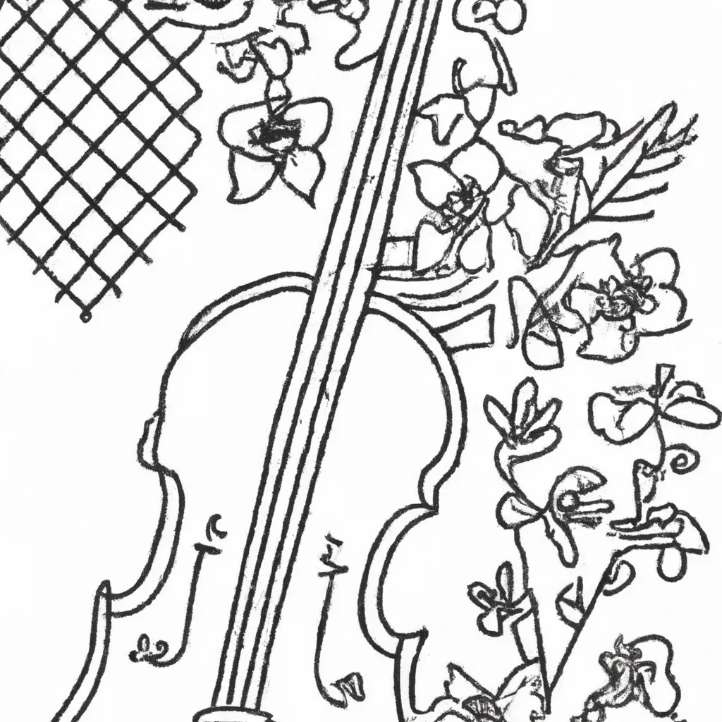 hardanger fiddle desenhos imprimir pintar 2