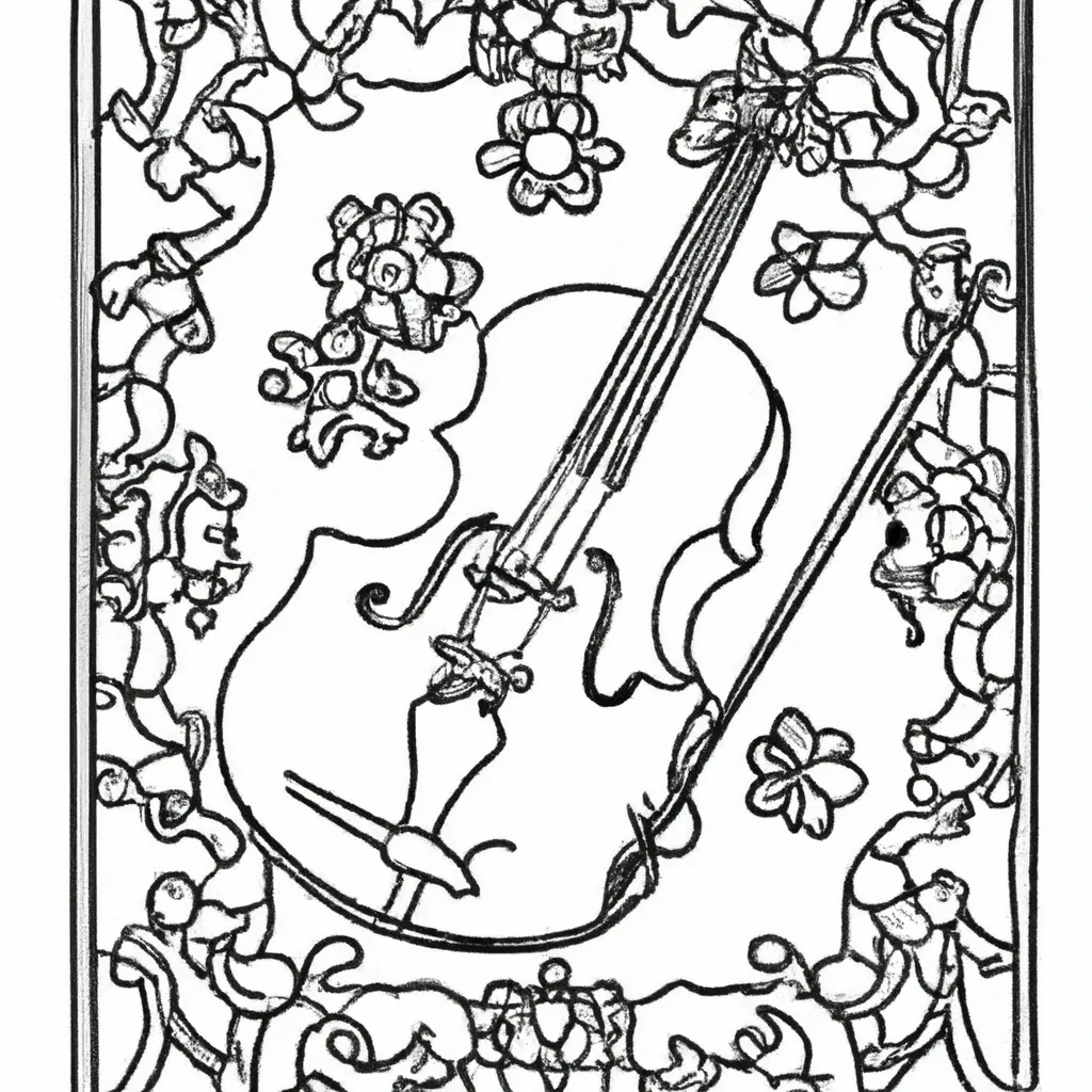 hardanger fiddle desenhos imprimir pintar 3