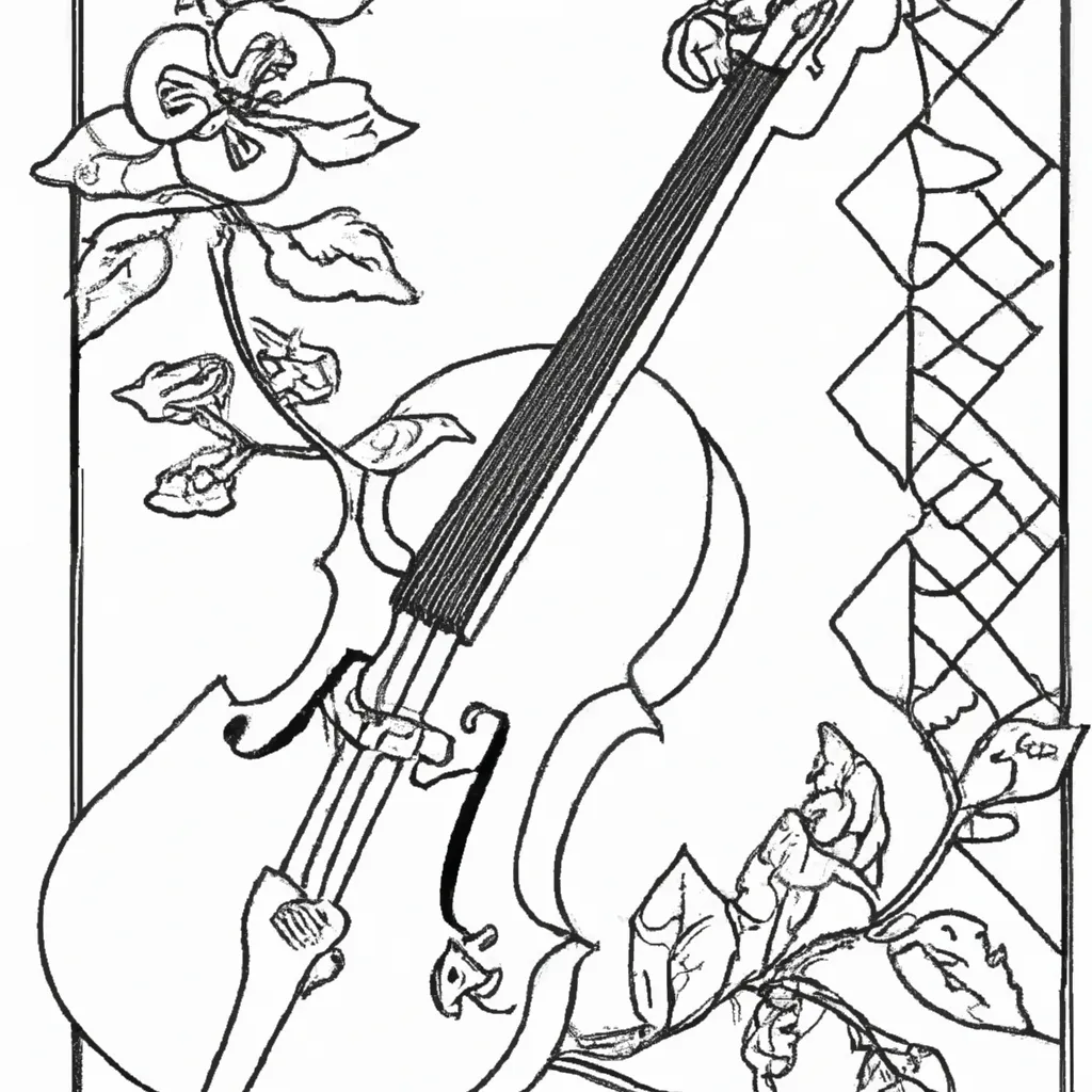 hardanger fiddle desenhos imprimir pintar 9