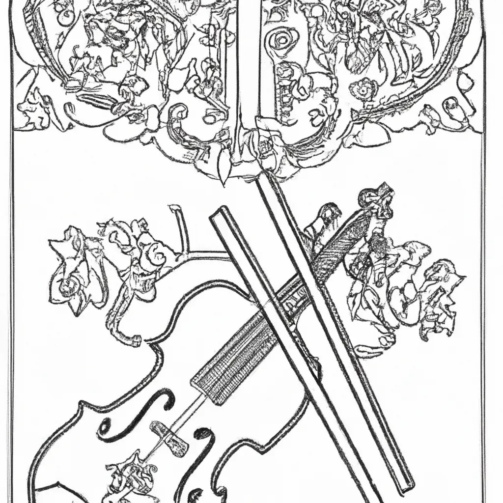 hardanger fiddle desenhos imprimir pintar 14