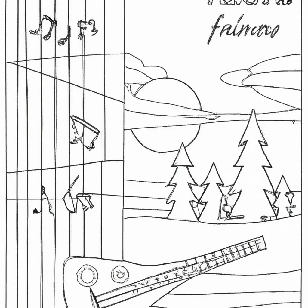 desenhos kantele finlandes imprimir pintar harmonia nordica 8