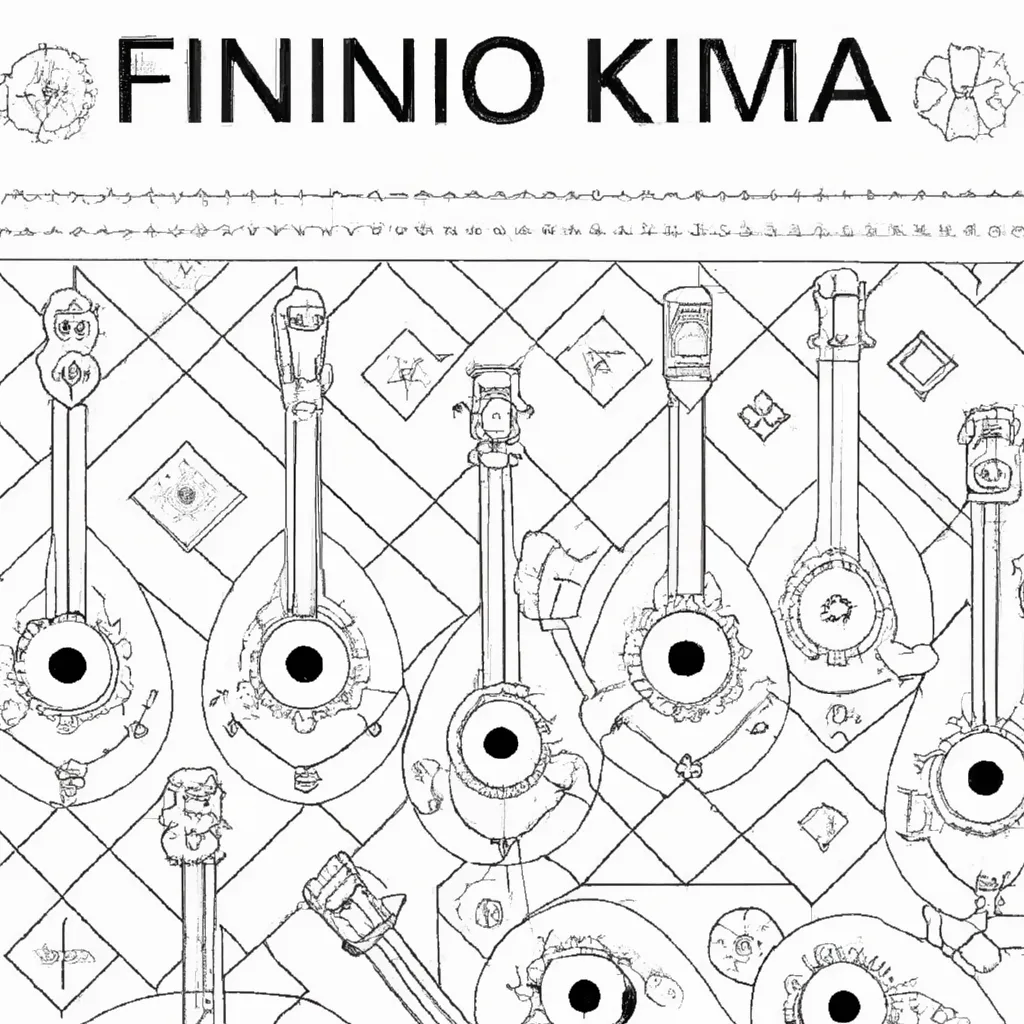 desenhos kantele finlandes imprimir pintar harmonia nordica 10