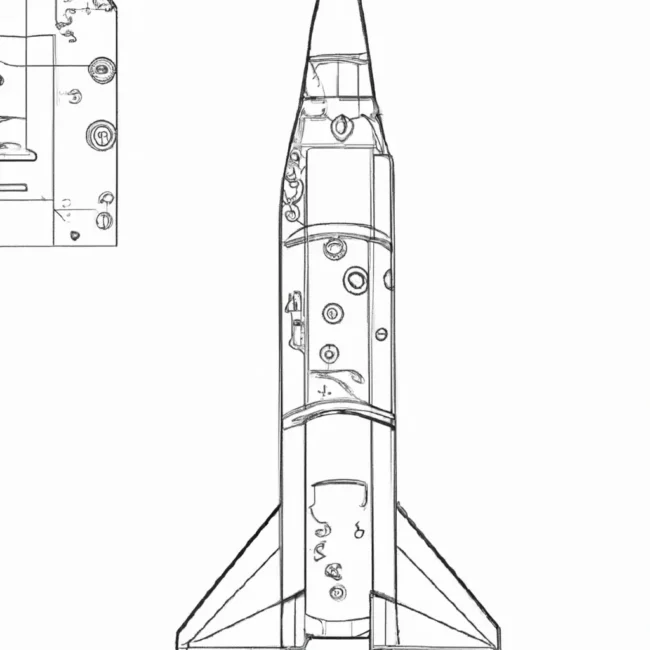 desenhos foguete falcon 9 imprimir pintar 1
