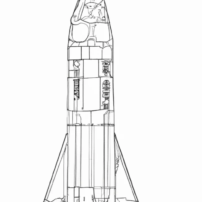 desenhos foguete falcon 9 imprimir pintar 3
