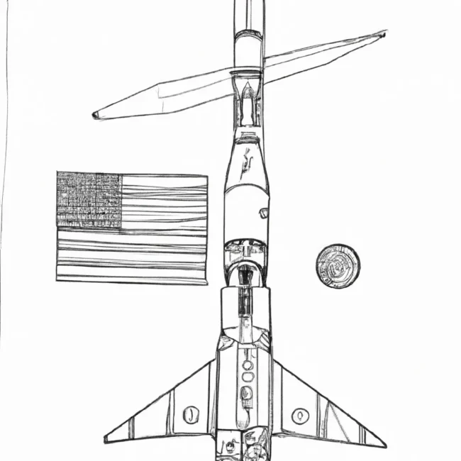desenhos foguete falcon 9 imprimir pintar 7