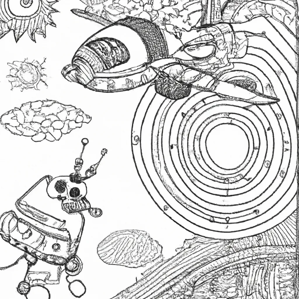 sondas voyager desenhos imprimir pintar 11