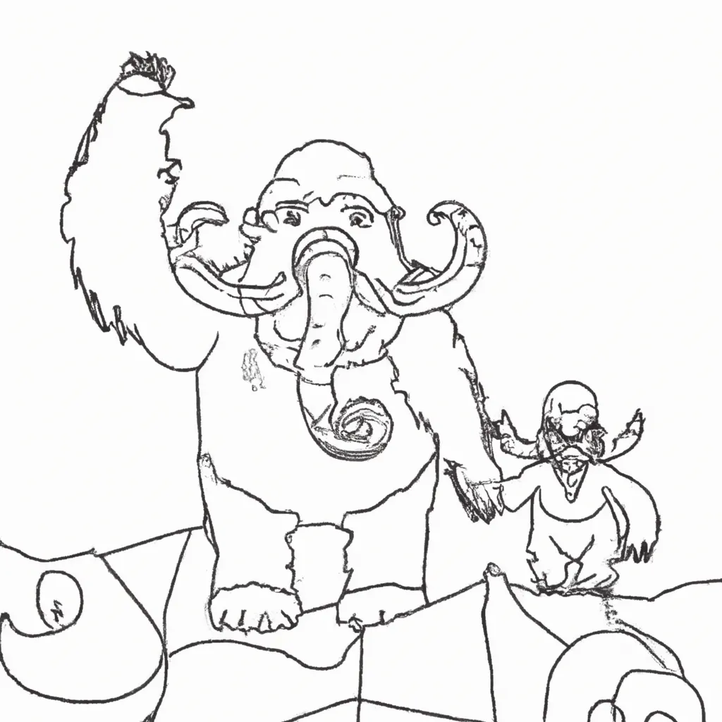 desenhos mamute lanoso imprimir pintar 1 desenhos mamute lanoso imprimir pintar 1