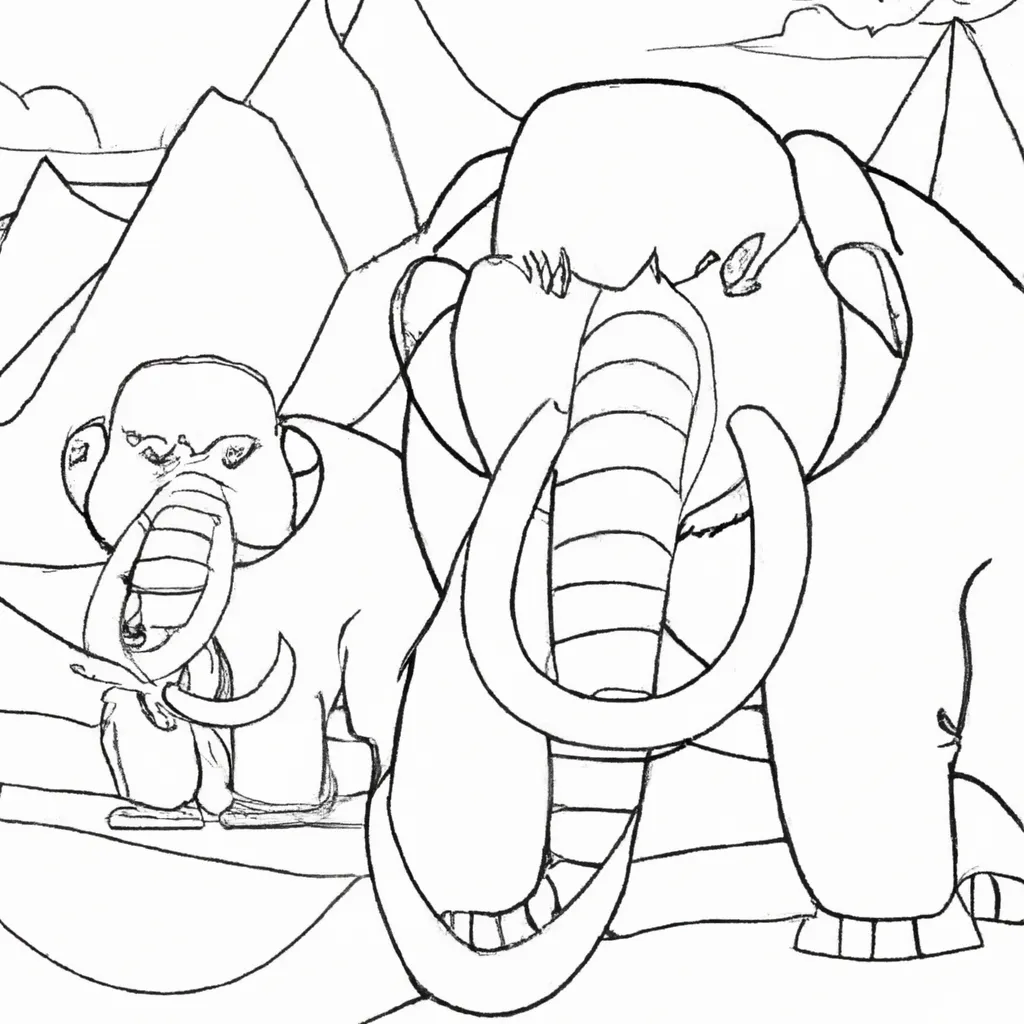 desenhos mamute lanoso imprimir pintar 3 desenhos mamute lanoso imprimir pintar 3