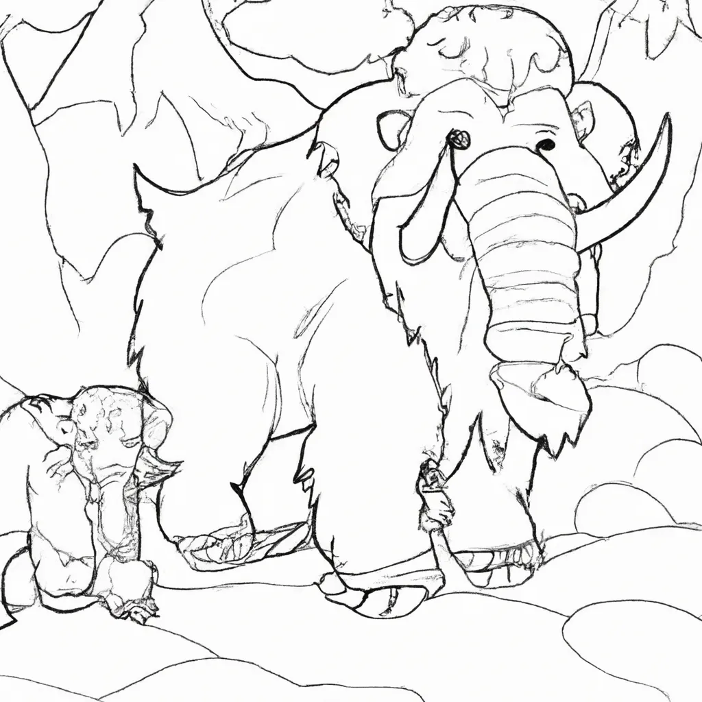desenhos mamute lanoso imprimir pintar 4 desenhos mamute lanoso imprimir pintar 4