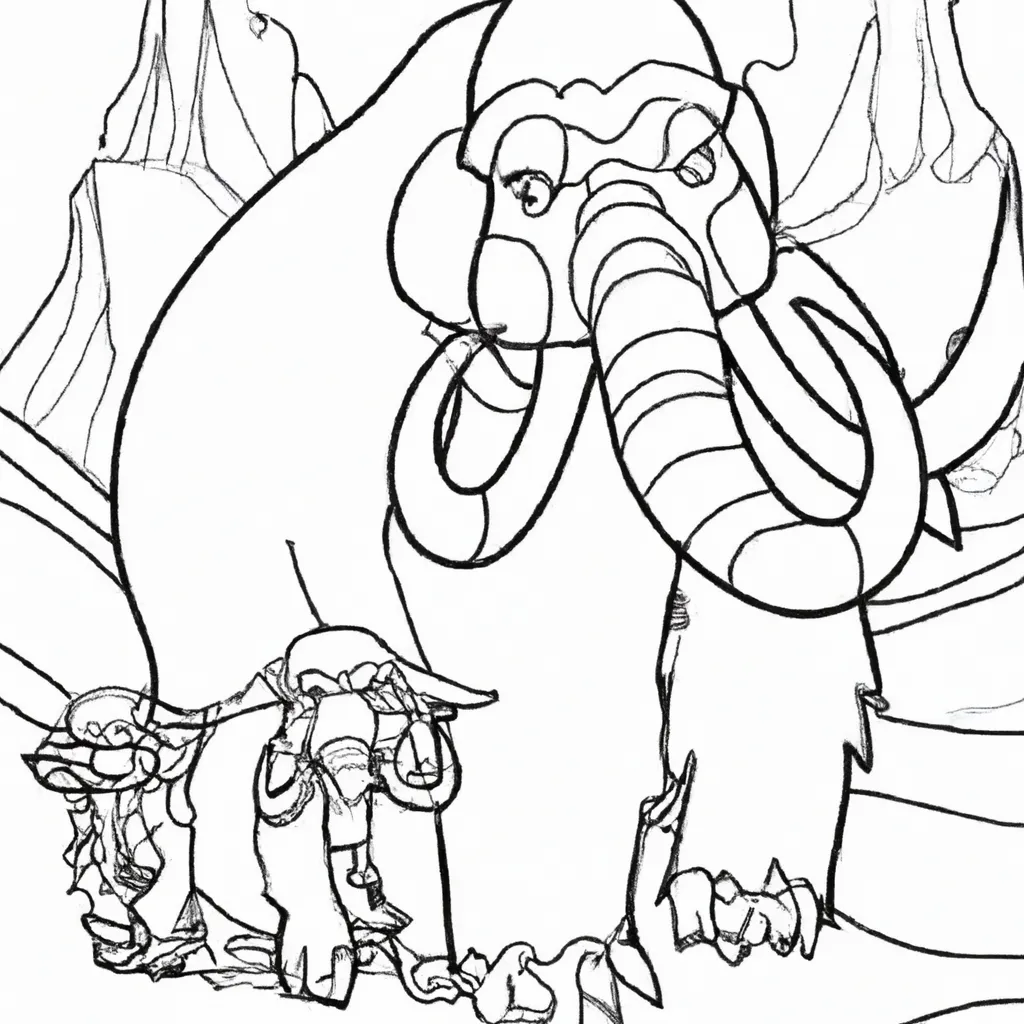desenhos mamute lanoso imprimir pintar 5 desenhos mamute lanoso imprimir pintar 5