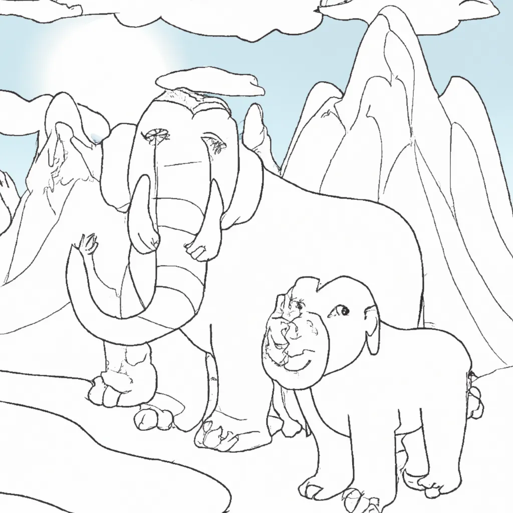 desenhos mamute lanoso imprimir pintar 7 desenhos mamute lanoso imprimir pintar 7