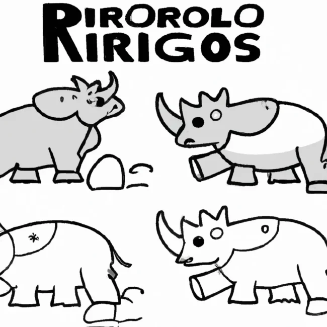 desenhos rinoceronte lanudo imprimir pintar