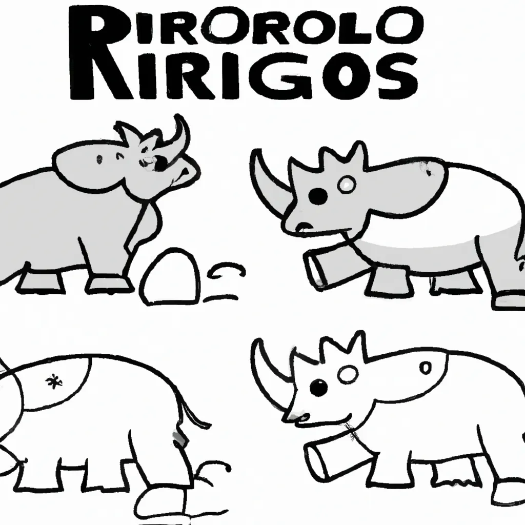 desenhos rinoceronte lanudo imprimir pintar