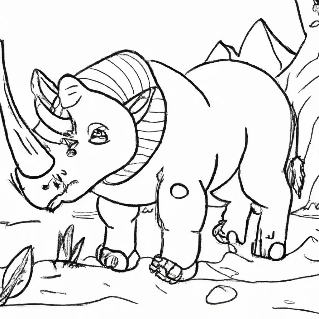 desenhos rinoceronte lanudo imprimir pintar 10