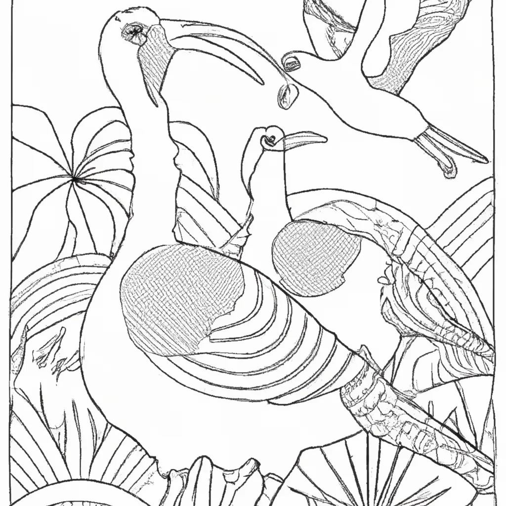 desenhos moa imprimir pintar aves gigantes nova zelandia 1