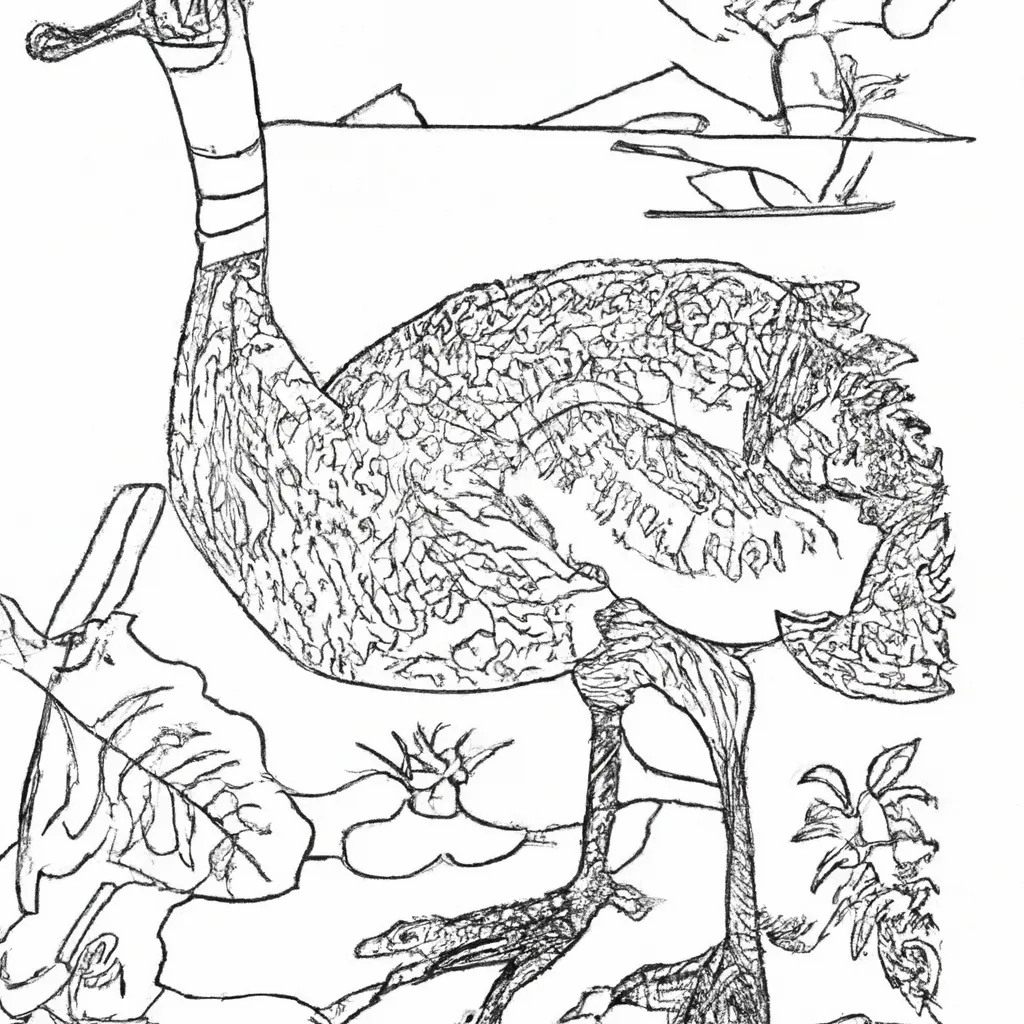 desenhos moa imprimir pintar aves gigantes nova zelandia 5