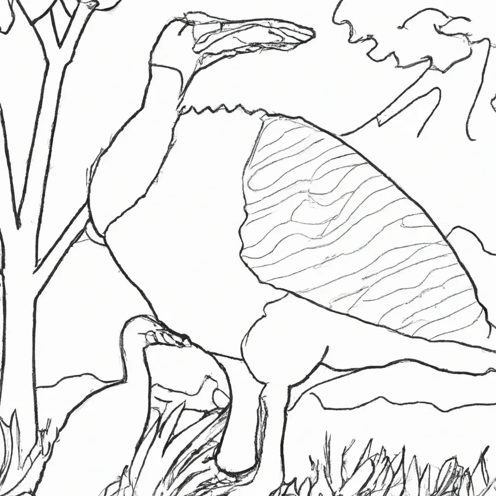 desenhos moa imprimir pintar aves gigantes nova zelandia 6