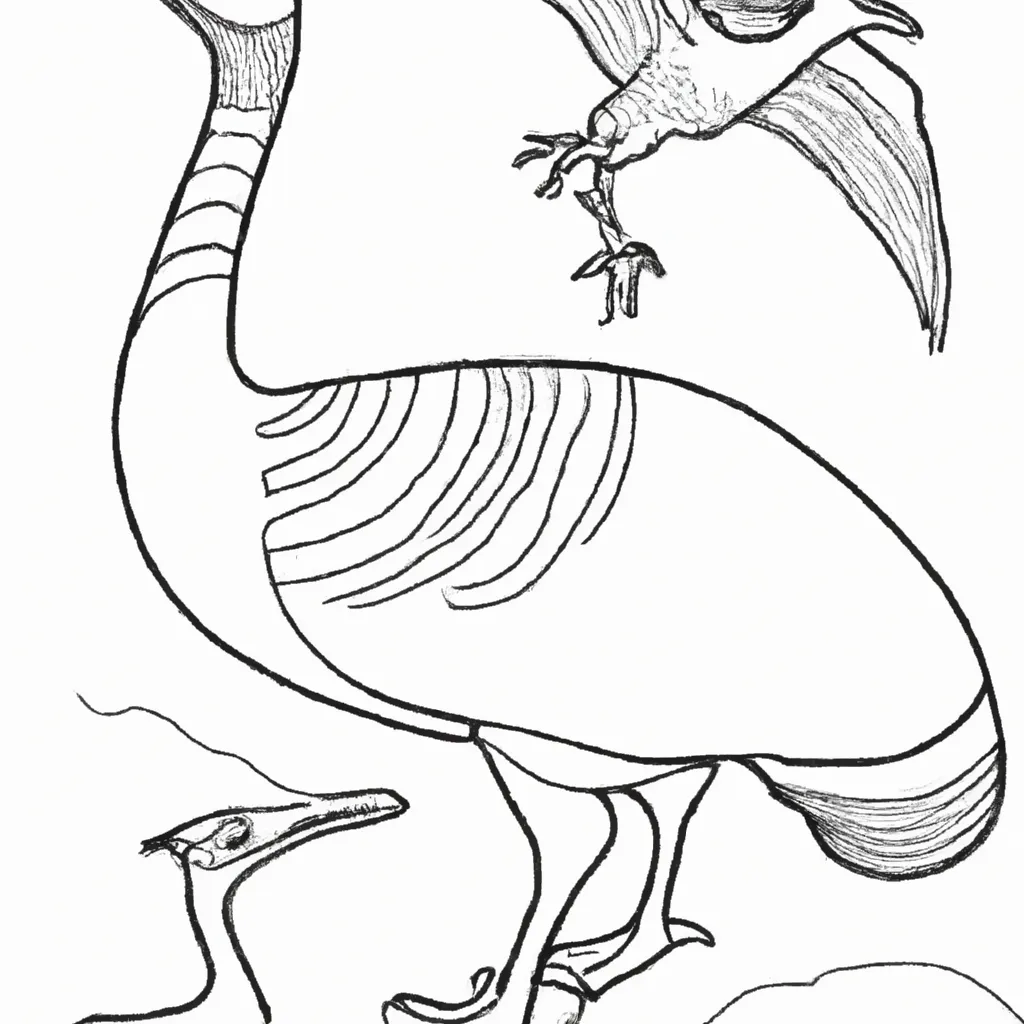 desenhos moa imprimir pintar aves gigantes nova zelandia 7