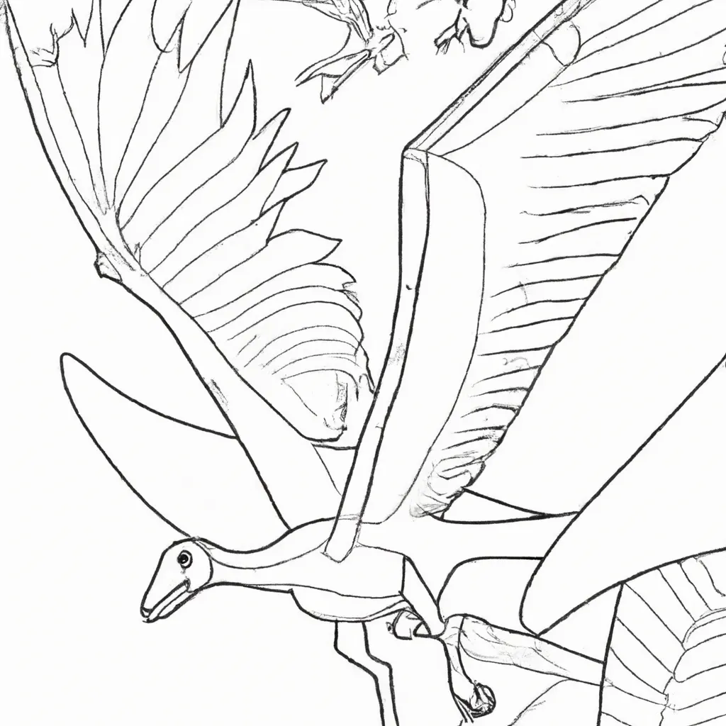 desenhos archeopteryx imprimir pintar 3