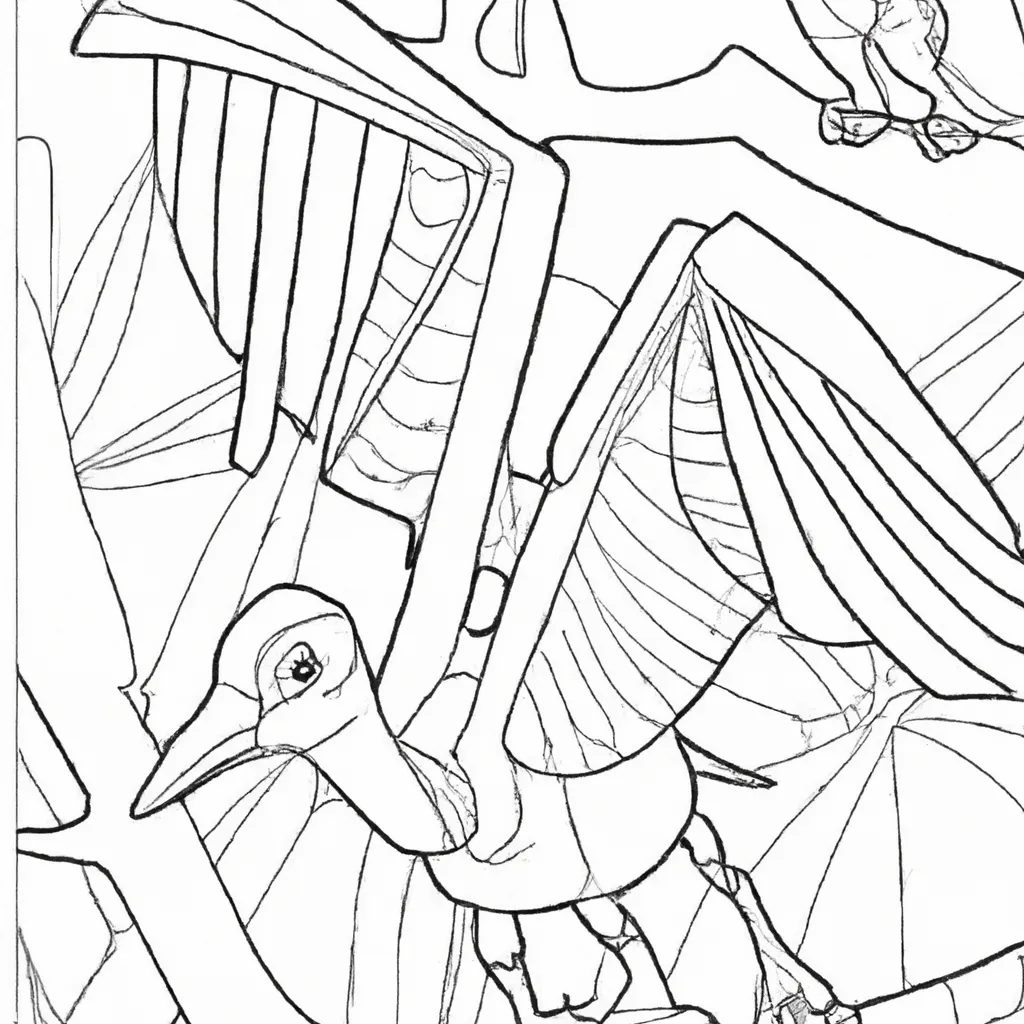 desenhos archeopteryx imprimir pintar 4